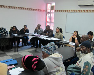 Intense discussions between students & the informal traders