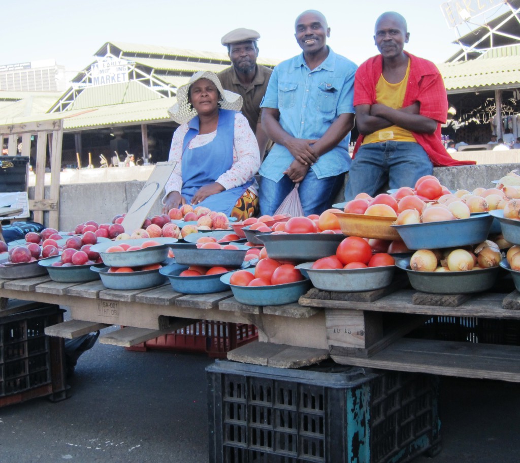 Senior Project Officer of AeT (centre) with more informal traders who acted as the clients for the national Des Baker's design challenge for architecture students, some of whom will also be involved in the adjudication process. Photo: Tasmi Quazi.